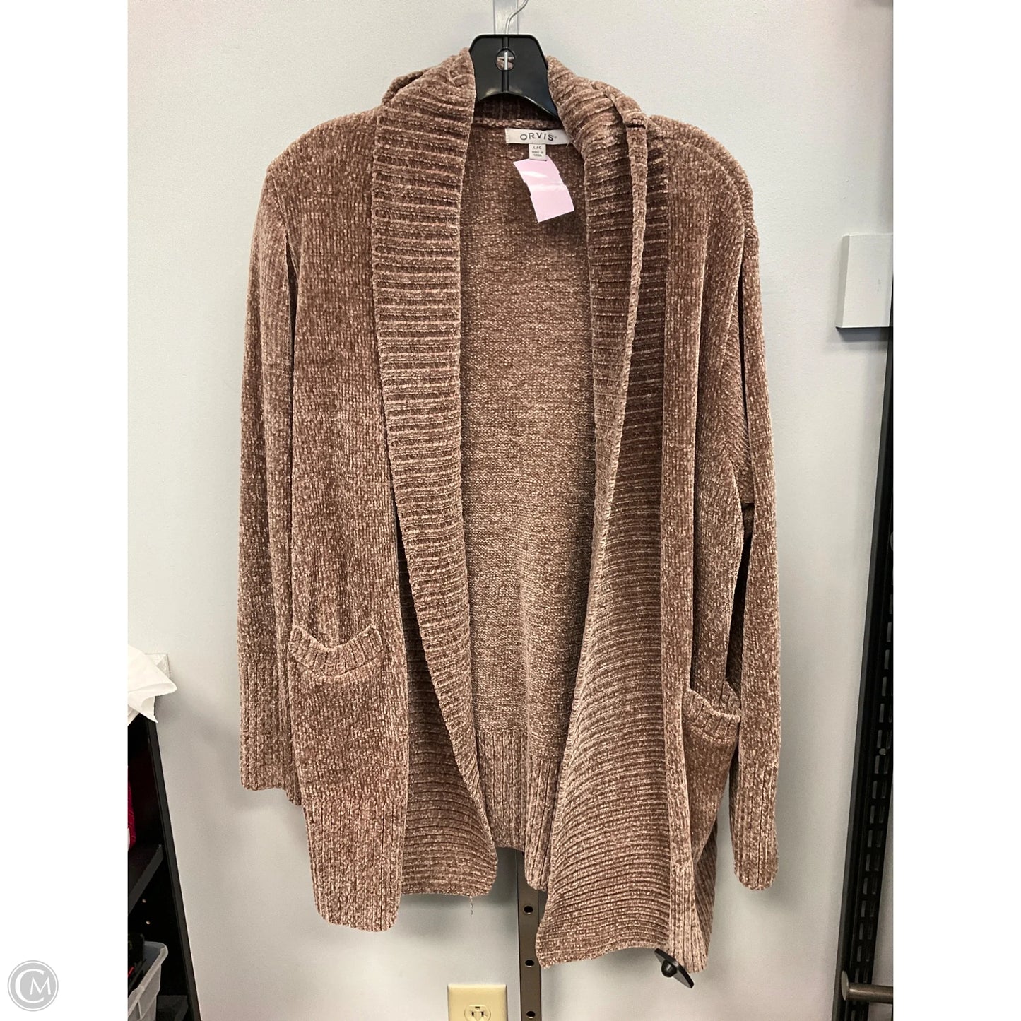 Sweater Cardigan By Orvis In Brown, Size: L