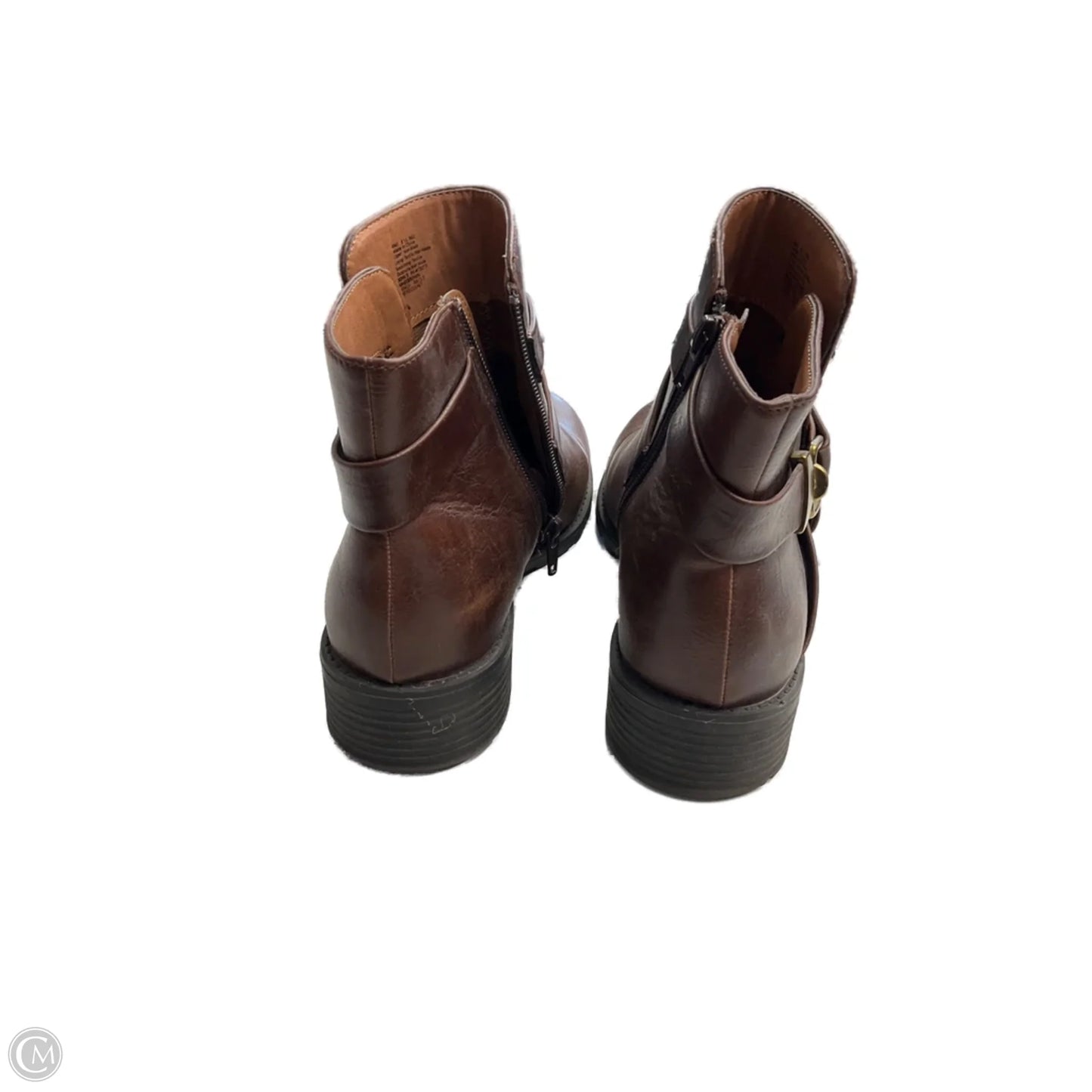 Boots Ankle Heels By Croft And Barrow In Brown, Size: 9.5