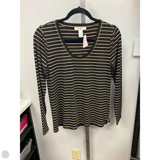 Top Long Sleeve By White House Black Market In Striped Pattern, Size: S