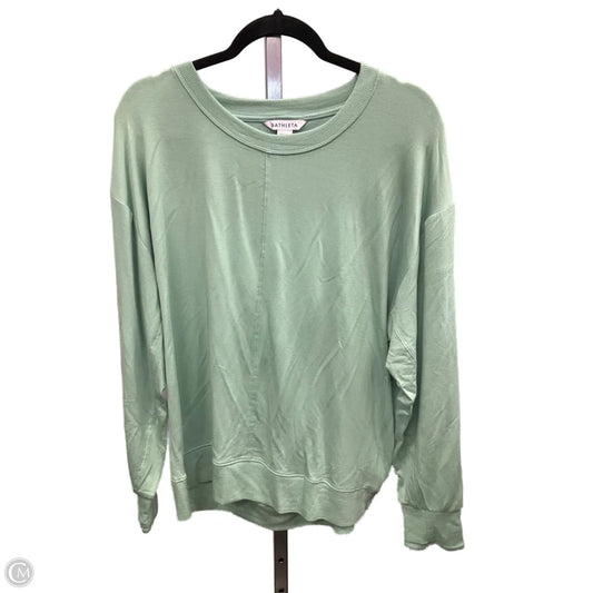 Top Long Sleeve By Athleta In Green, Size: L