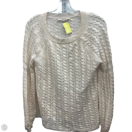 Sweater By Loft In Cream, Size: M