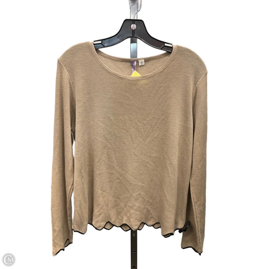Top Long Sleeve By Alya In Brown, Size: M