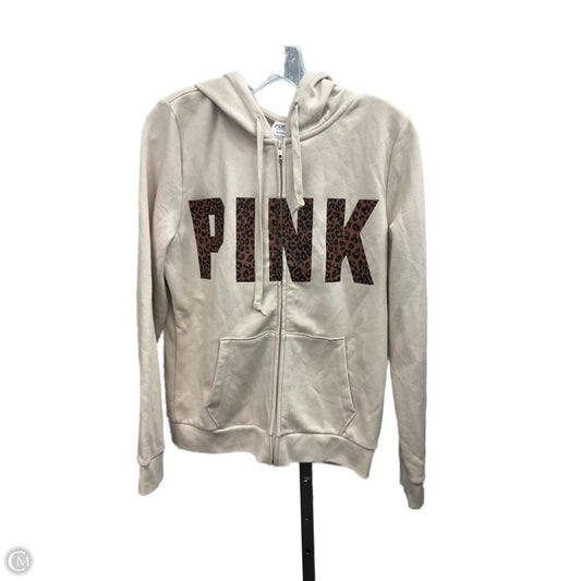 Sweatshirt Hoodie By Pink In Tan, Size: M