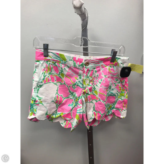 Shorts Designer By Lilly Pulitzer In Green & Pink, Size: 0