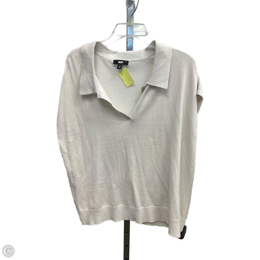 Vest Sweater By Dkny In Beige, Size: Xxl