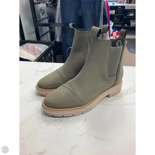 Boots Ankle Heels By Toms In Green, Size: 7