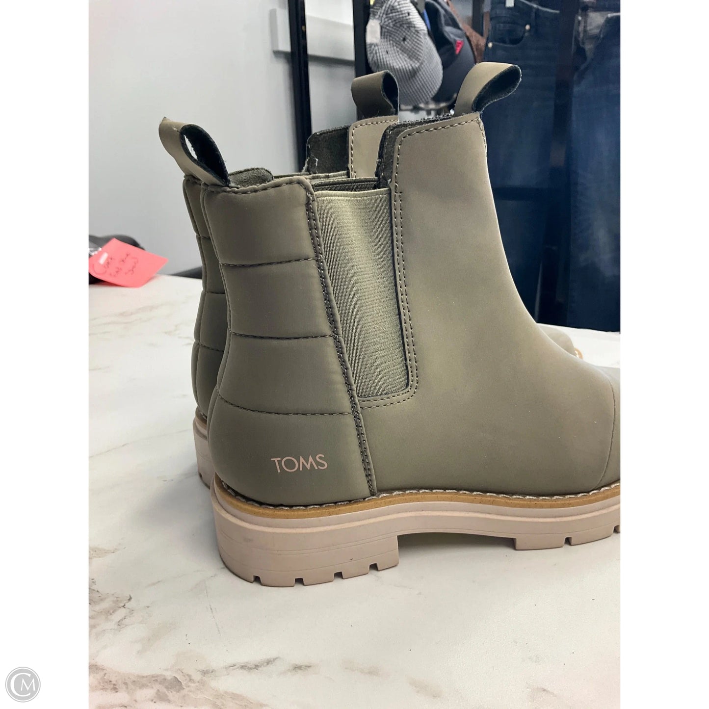 Boots Ankle Heels By Toms In Green, Size: 7