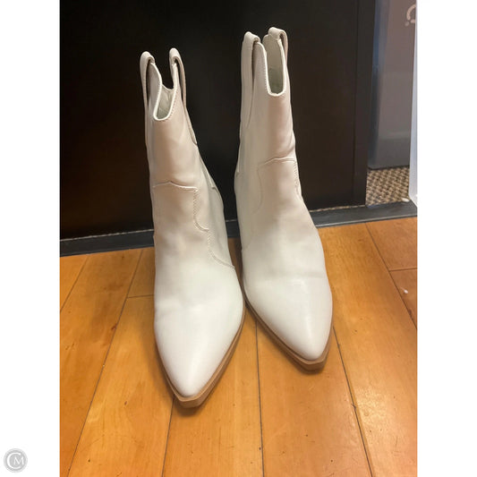 Boots Western By Journee In White, Size: 9.5