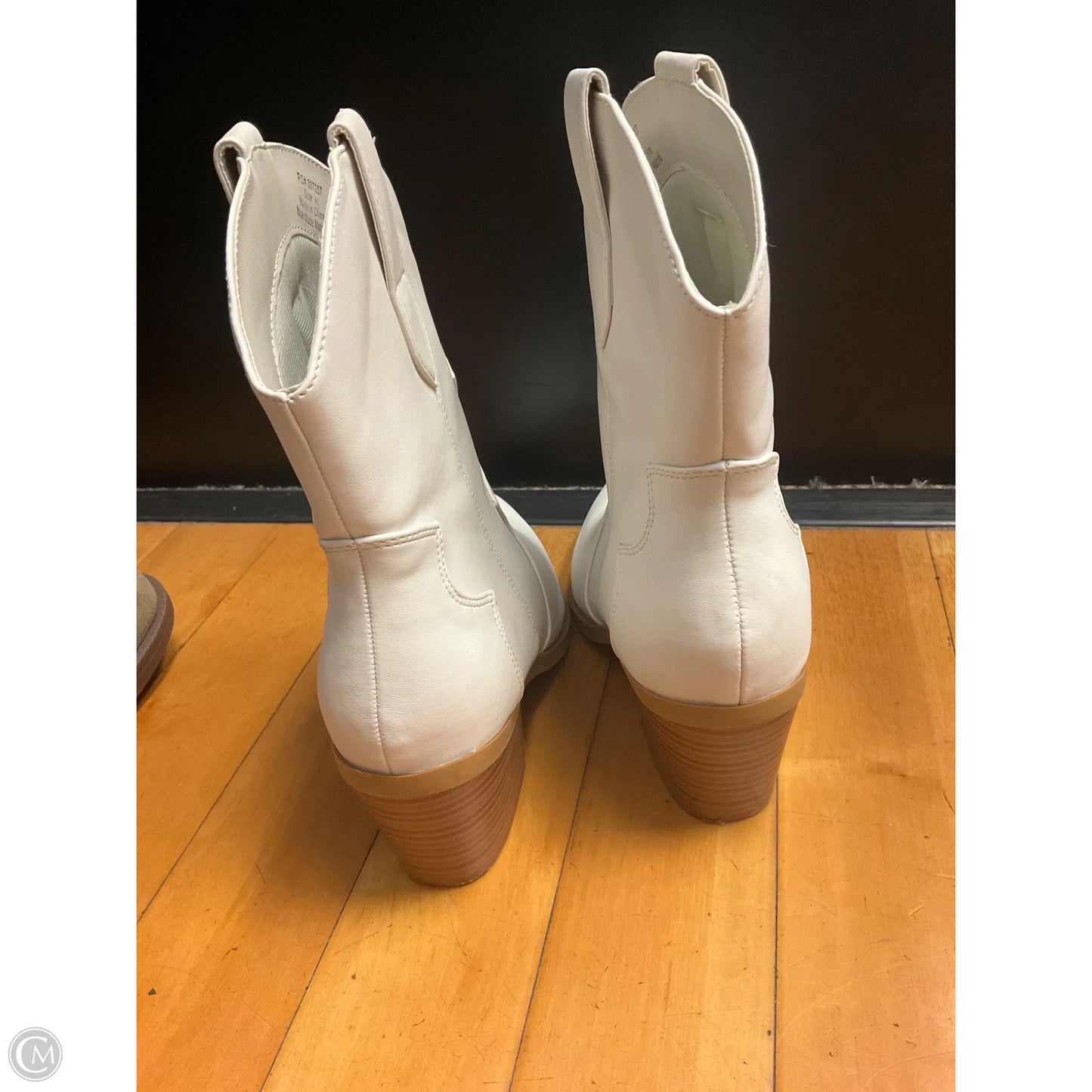 Boots Western By Journee In White, Size: 9.5