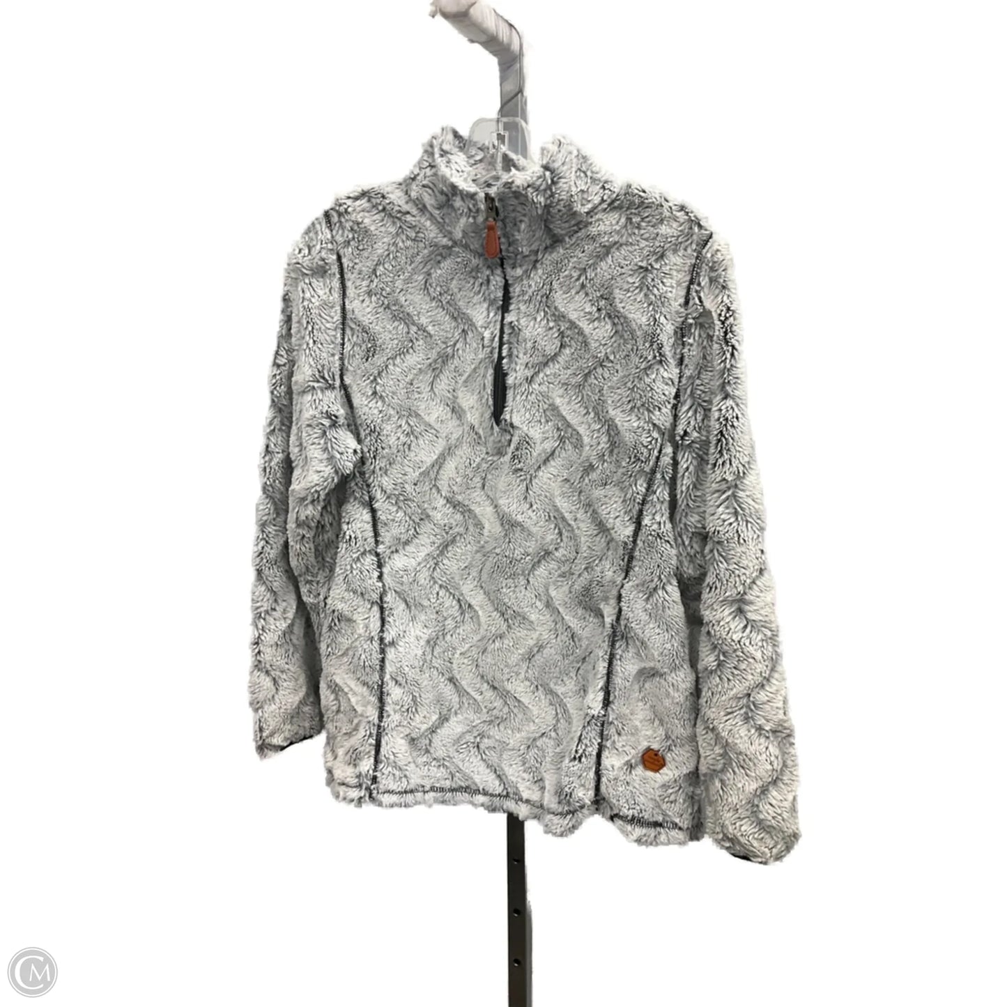 Jacket Faux Fur & Sherpa By Simply Southern In Grey, Size: M