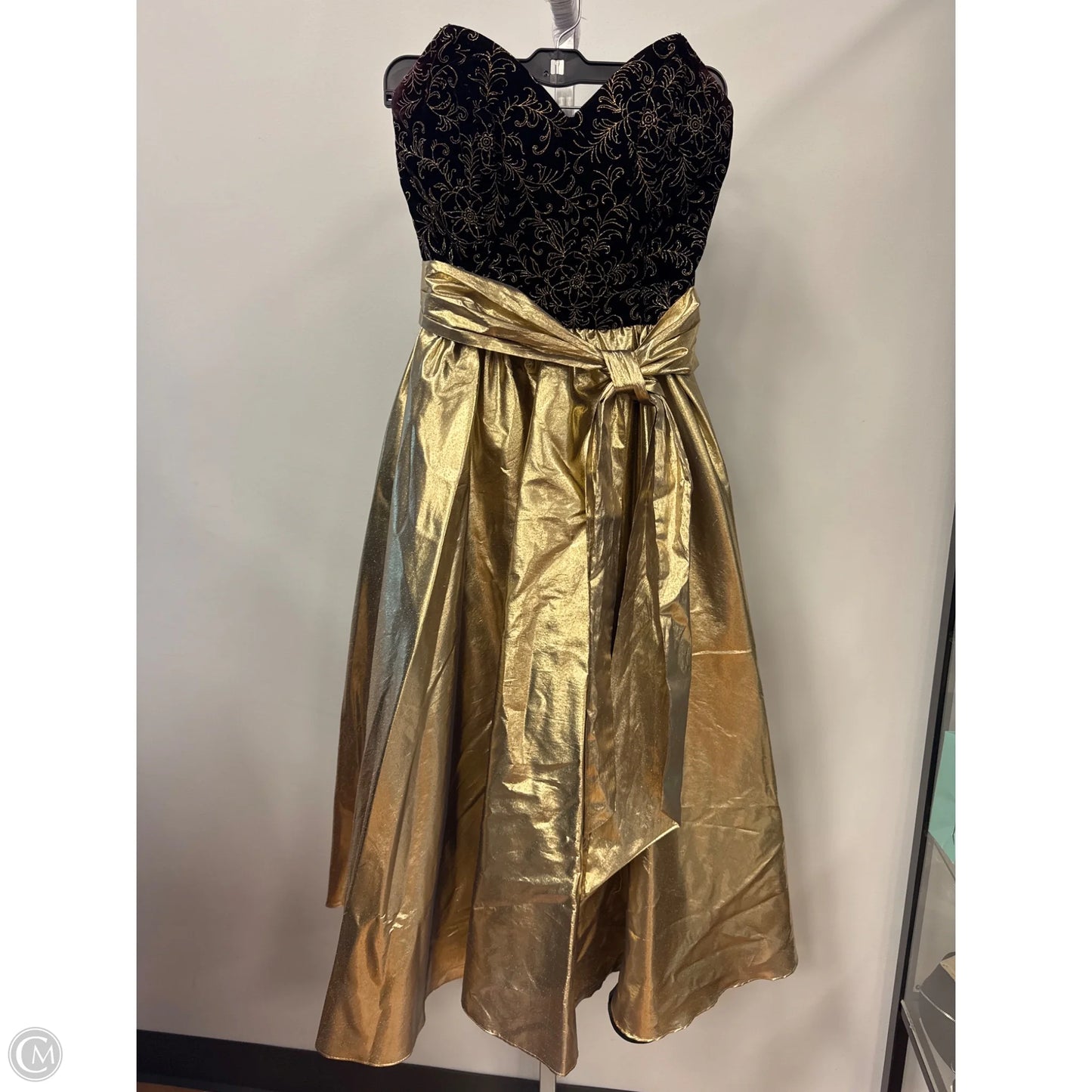 Dress Party Midi By Betsy And Adam In Black & Gold, Size: 6