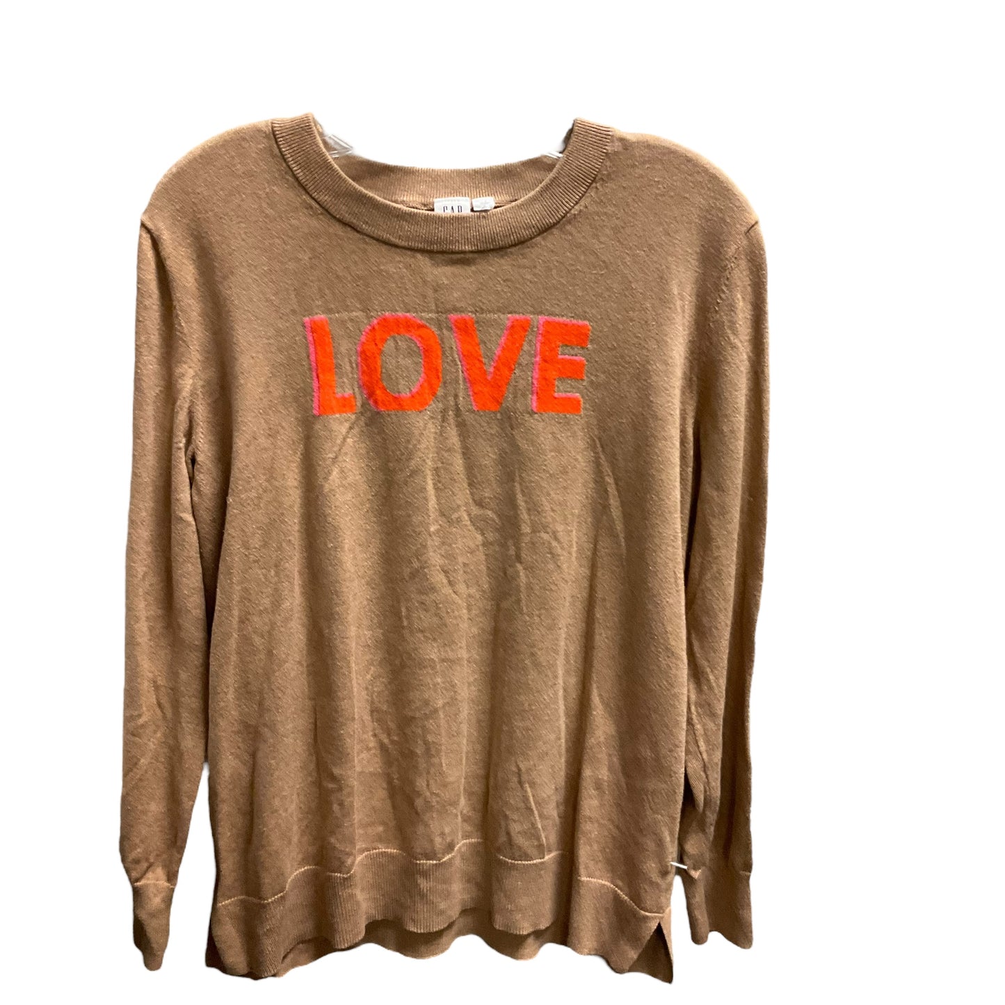 Sweater By Gap In Tan, Size: L