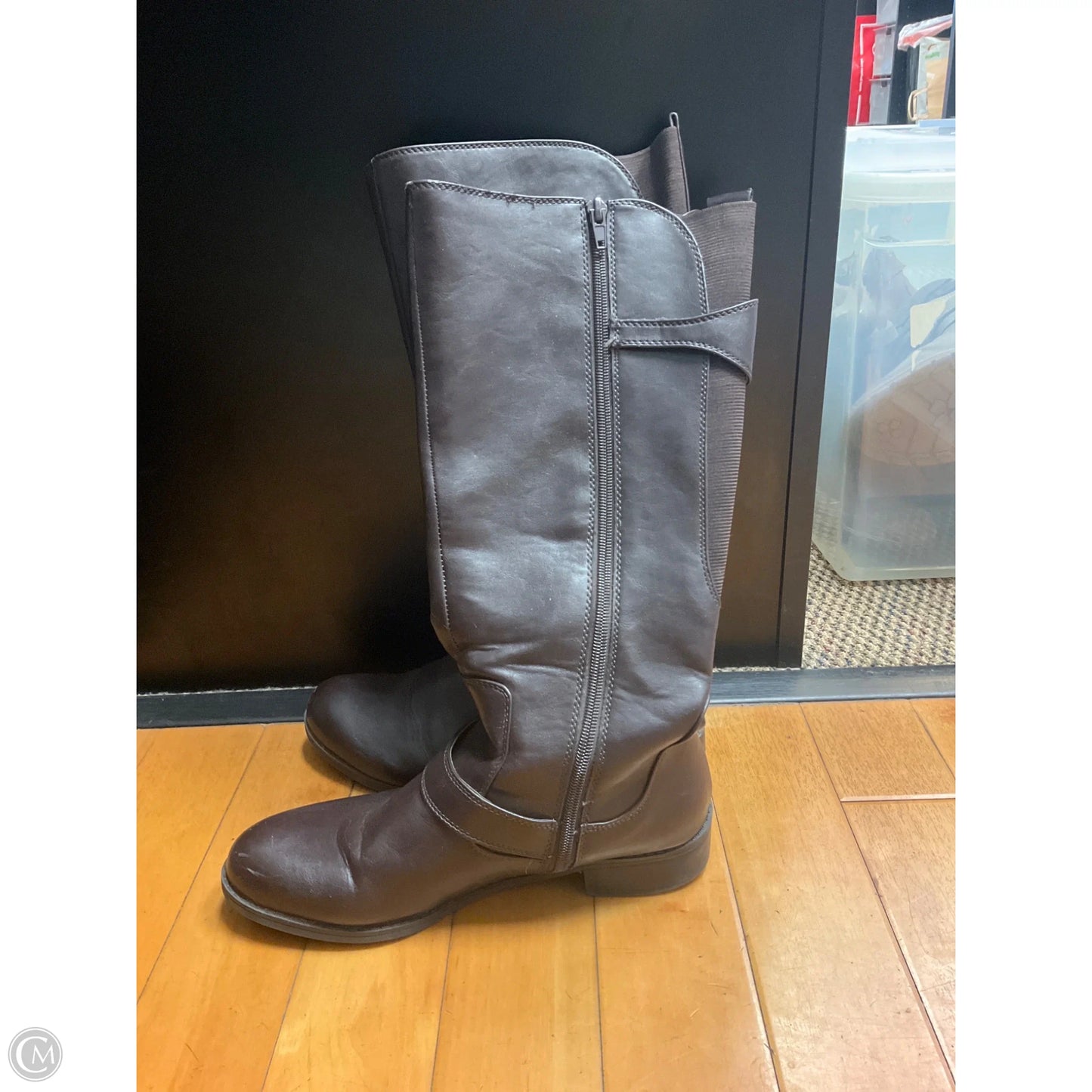 Boots Ankle Heels By Life Stride In Brown, Size: 9