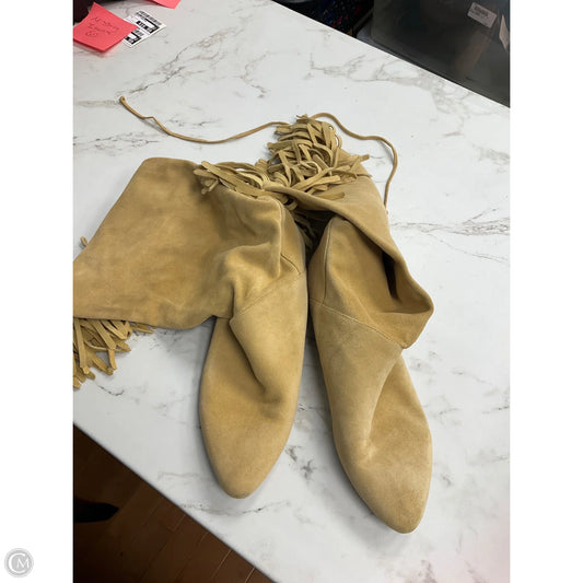 Boots Knee Flats By Clothes Mentor In Yellow, Size: 9.5