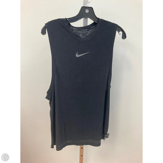 Athletic Tank Top By Nike In Grey, Size: M