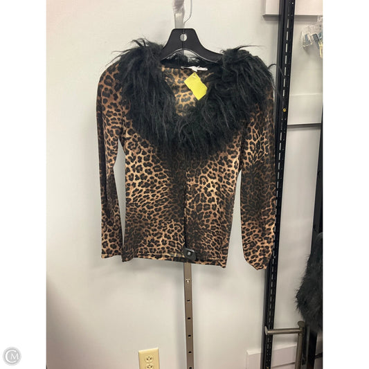 Cardigan By Clothes Mentor In Animal Print, Size: S