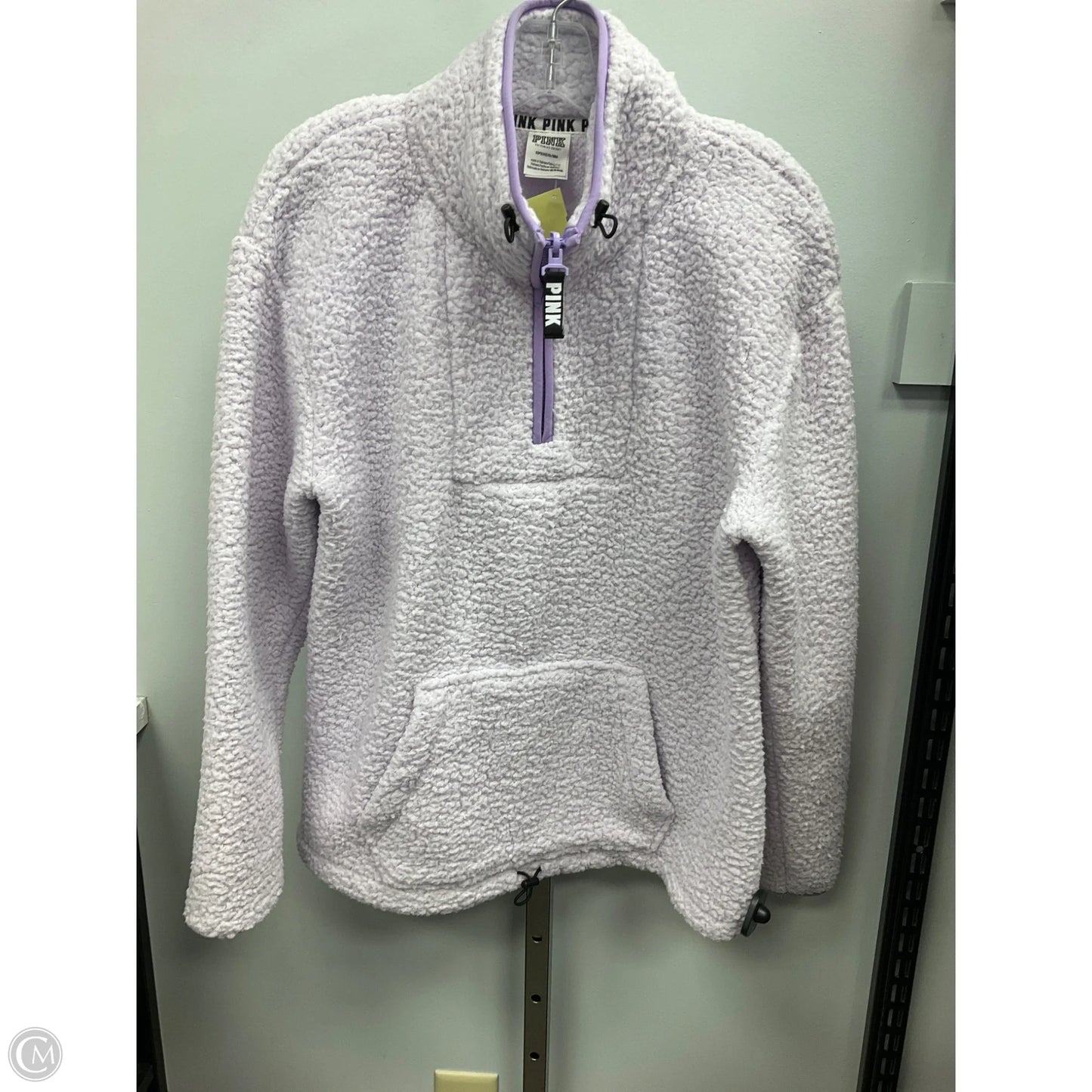 Jacket Fleece By Pink In Purple, Size: S