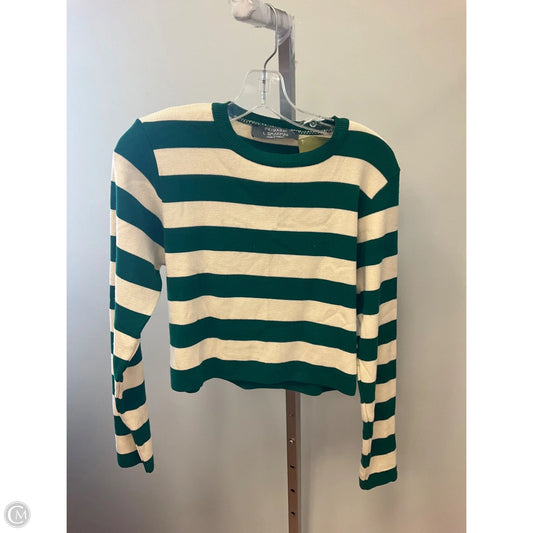Top Long Sleeve By Primark In Striped Pattern, Size: L