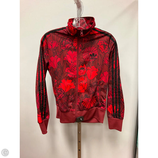 Athletic Jacket By Adidas In Red, Size: S