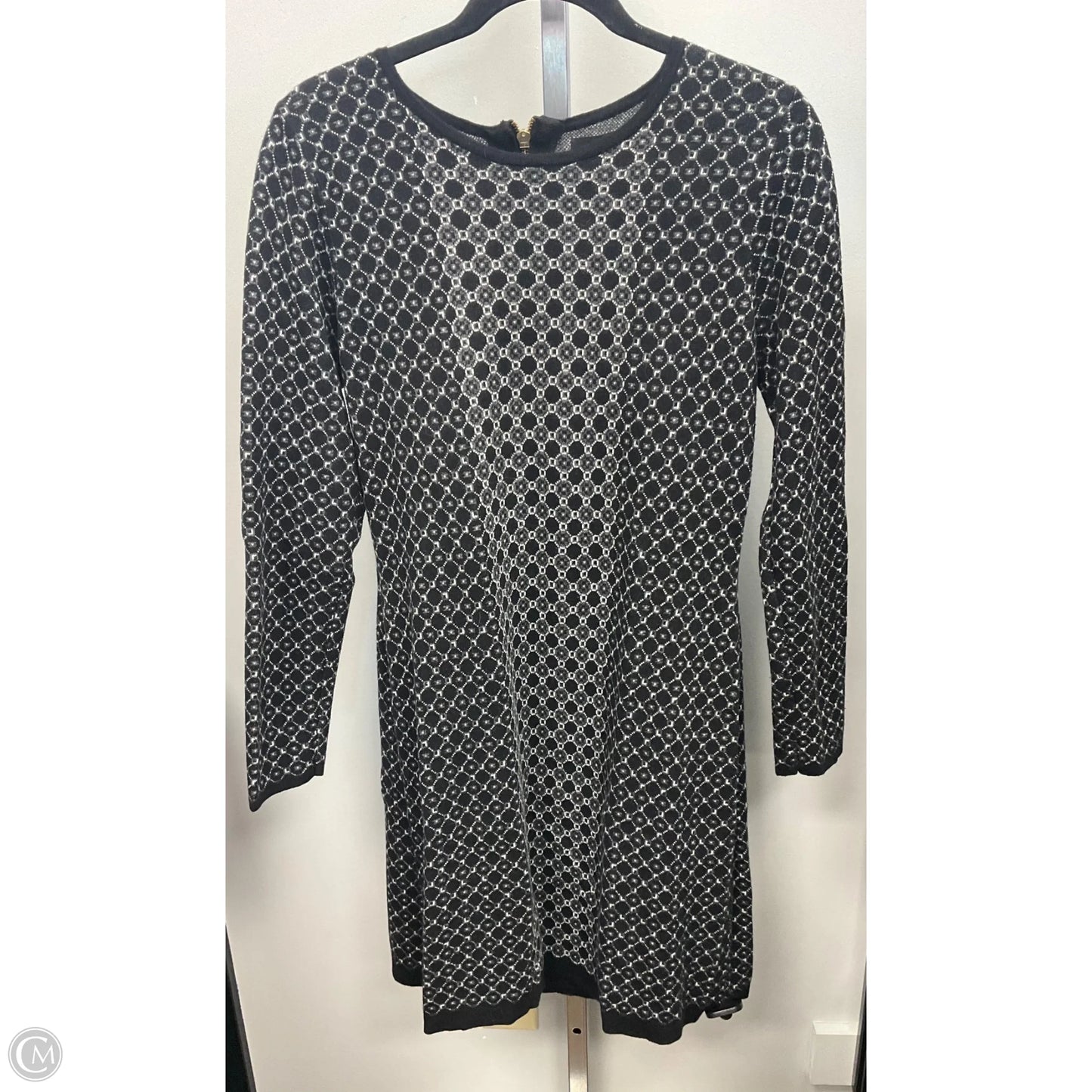 Dress Sweater By Cynthia Rowley In Black & Grey, Size: L