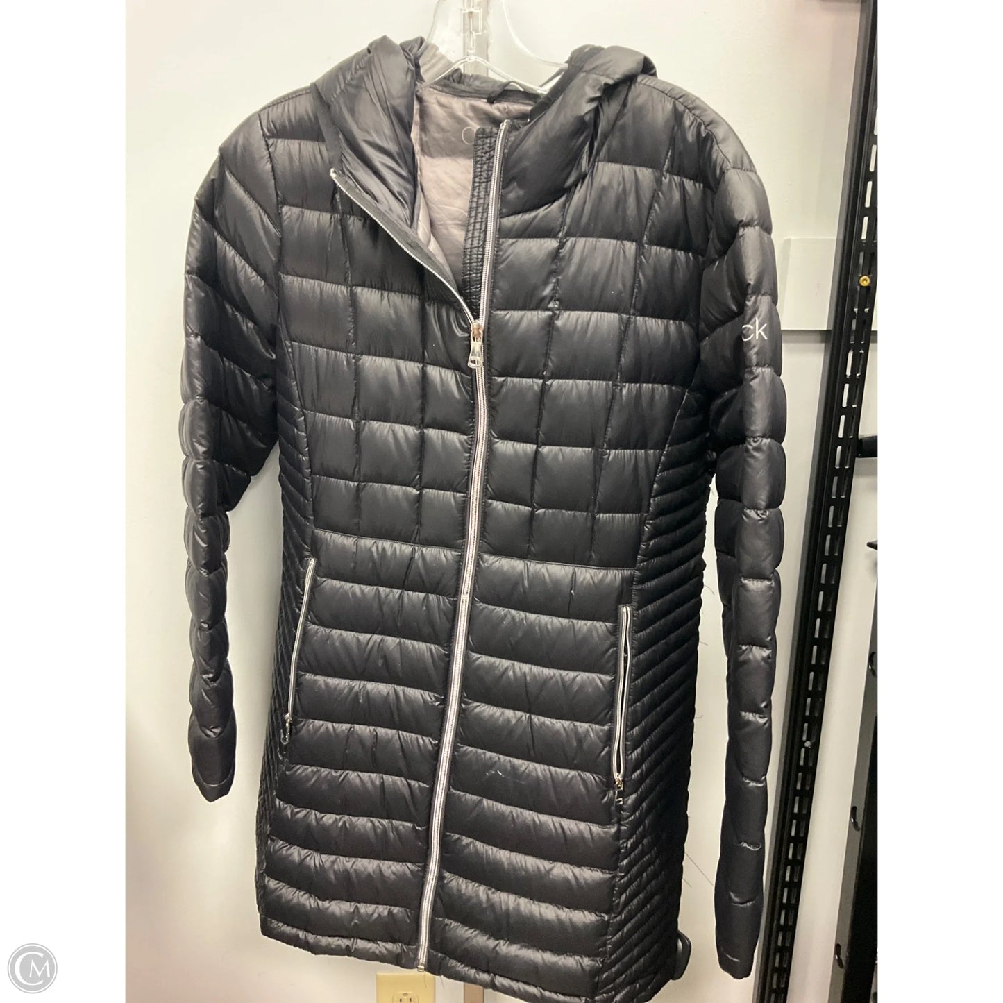 Coat Puffer & Quilted By Calvin Klein In Black, Size: L