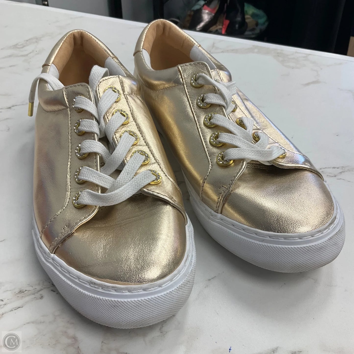 Shoes Designer By Lilly Pulitzer In Gold, Size: 10