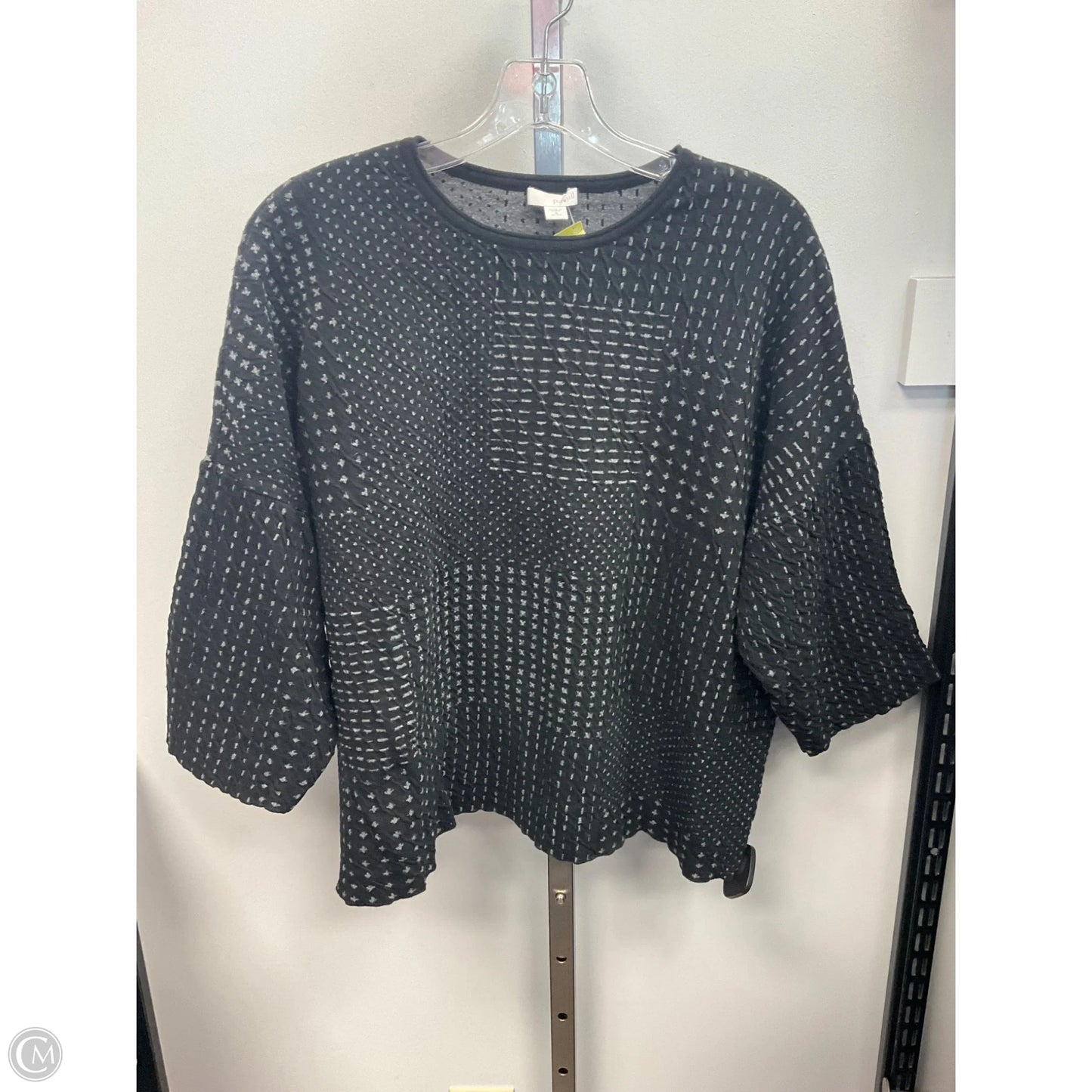 Sweater By Pure Jill In Black & Grey, Size: Mp