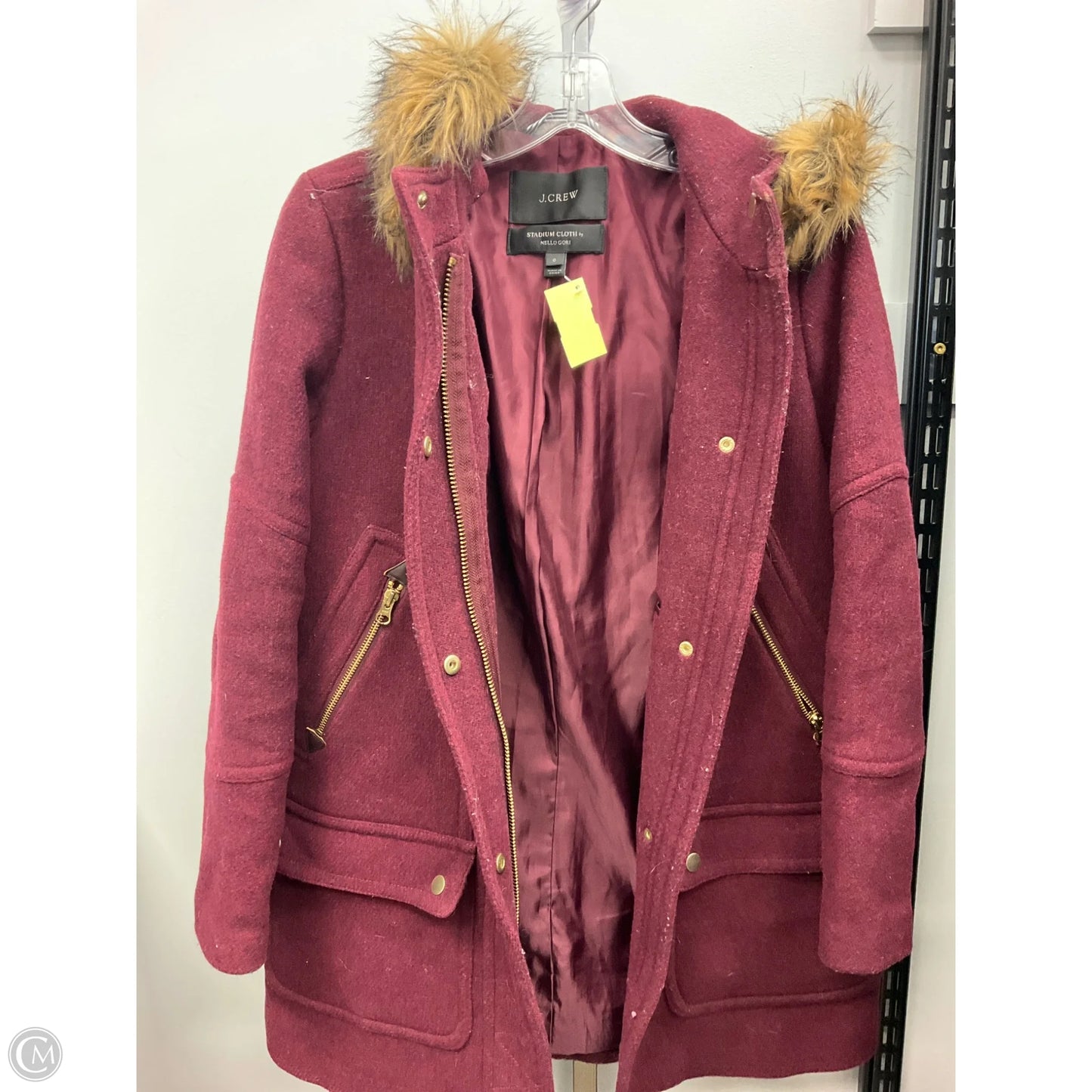 Coat Other By J. Crew In Maroon, Size: 0