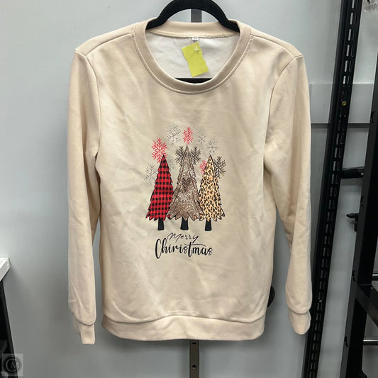Sweatshirt Crewneck By Clothes Mentor In Tan, Size: M