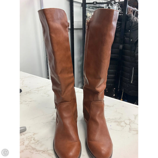 Boots Knee Heels By Arizona In Brown, Size: 7