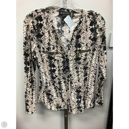 Top Long Sleeve By Inc In Snakeskin Print, Size: Mp