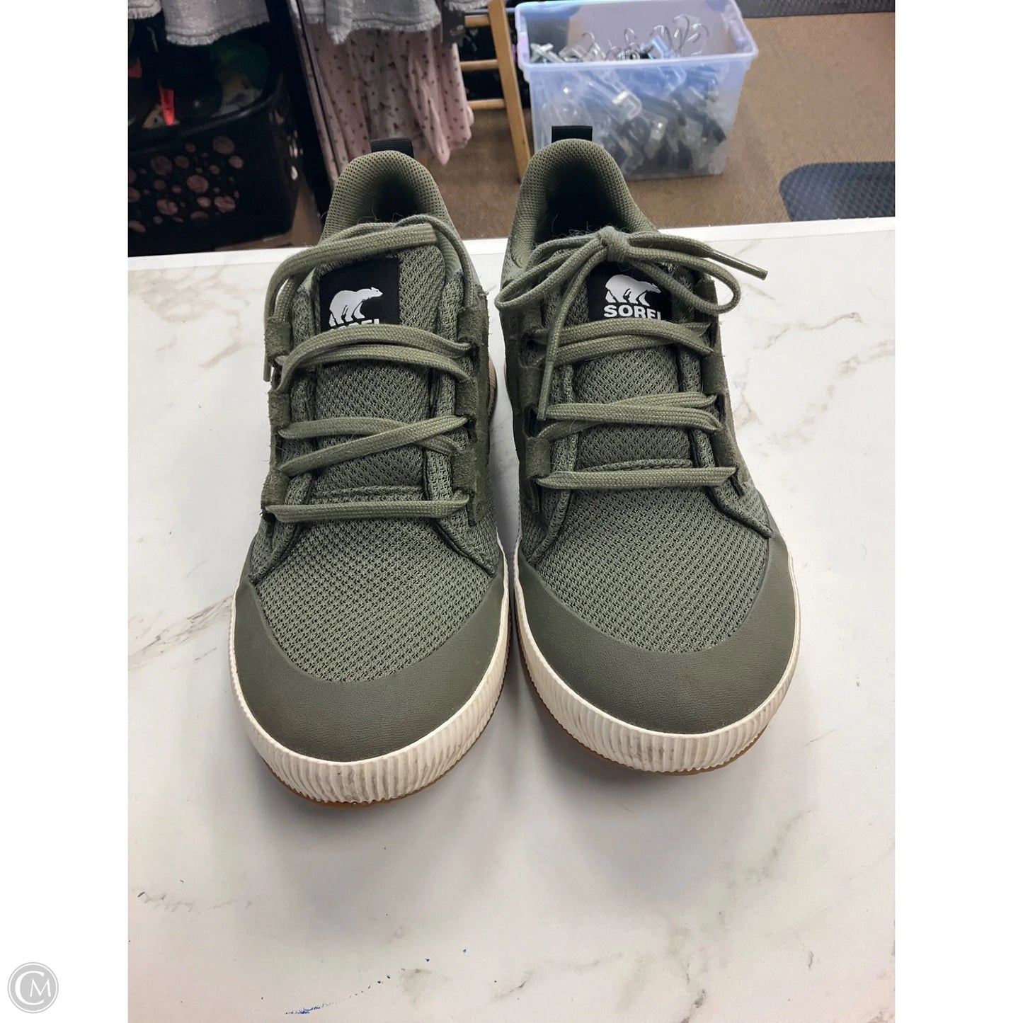Shoes Athletic By Sorel In Green, Size: 8