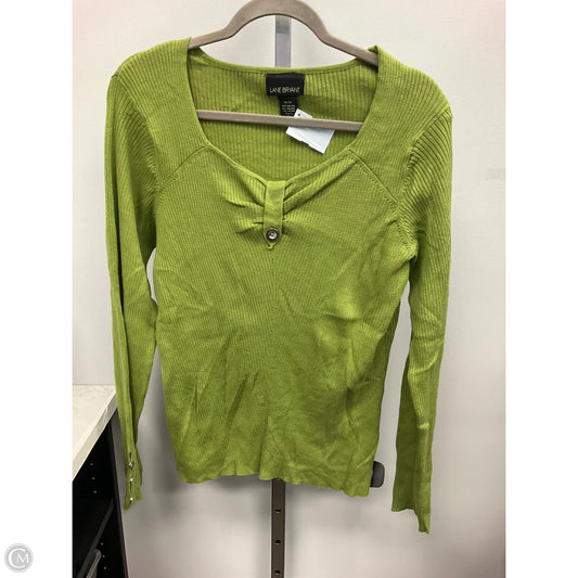 Top Long Sleeve By Lane Bryant In Green, Size: Xxl