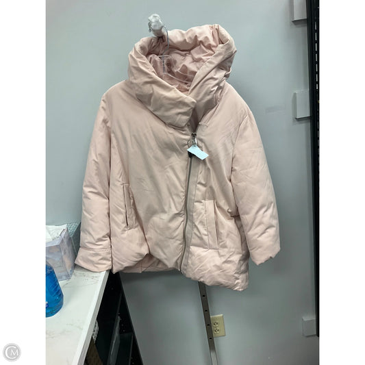 Coat Puffer & Quilted By Zara Basic In Pink, Size: L