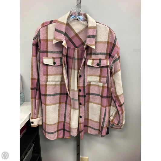 Top Long Sleeve By Trendy Queen In Plaid Pattern, Size: S