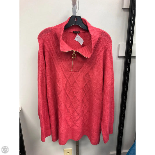 Sweater By Talbots In Pink, Size: 3x