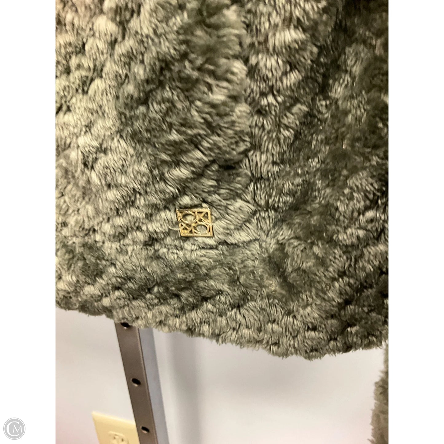 Jacket Faux Fur & Sherpa By Calvin Klein In Green, Size: M