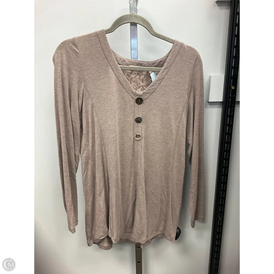 Top Long Sleeve By Soft Surroundings In Taupe, Size: Sp