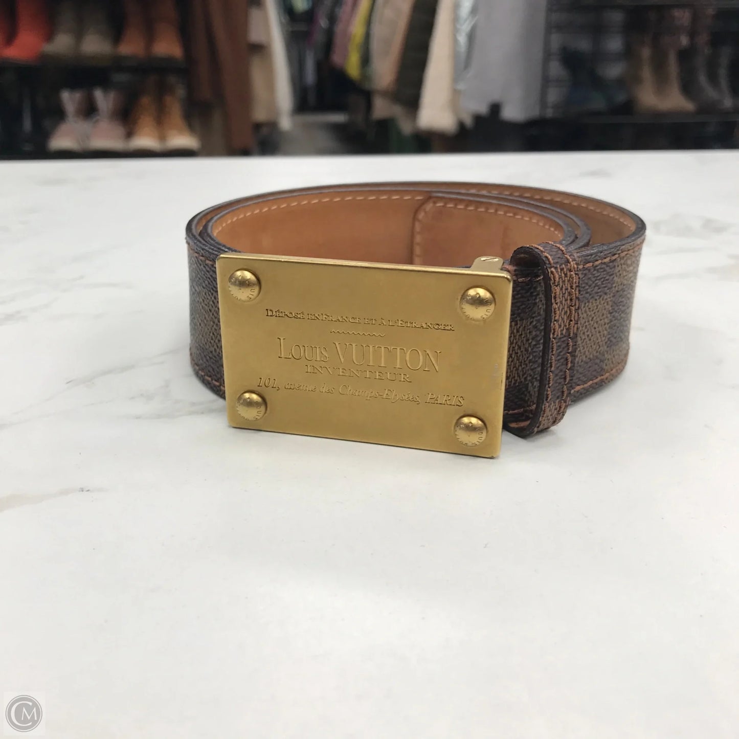 Belt Luxury Designer By Louis Vuitton, Size: Small