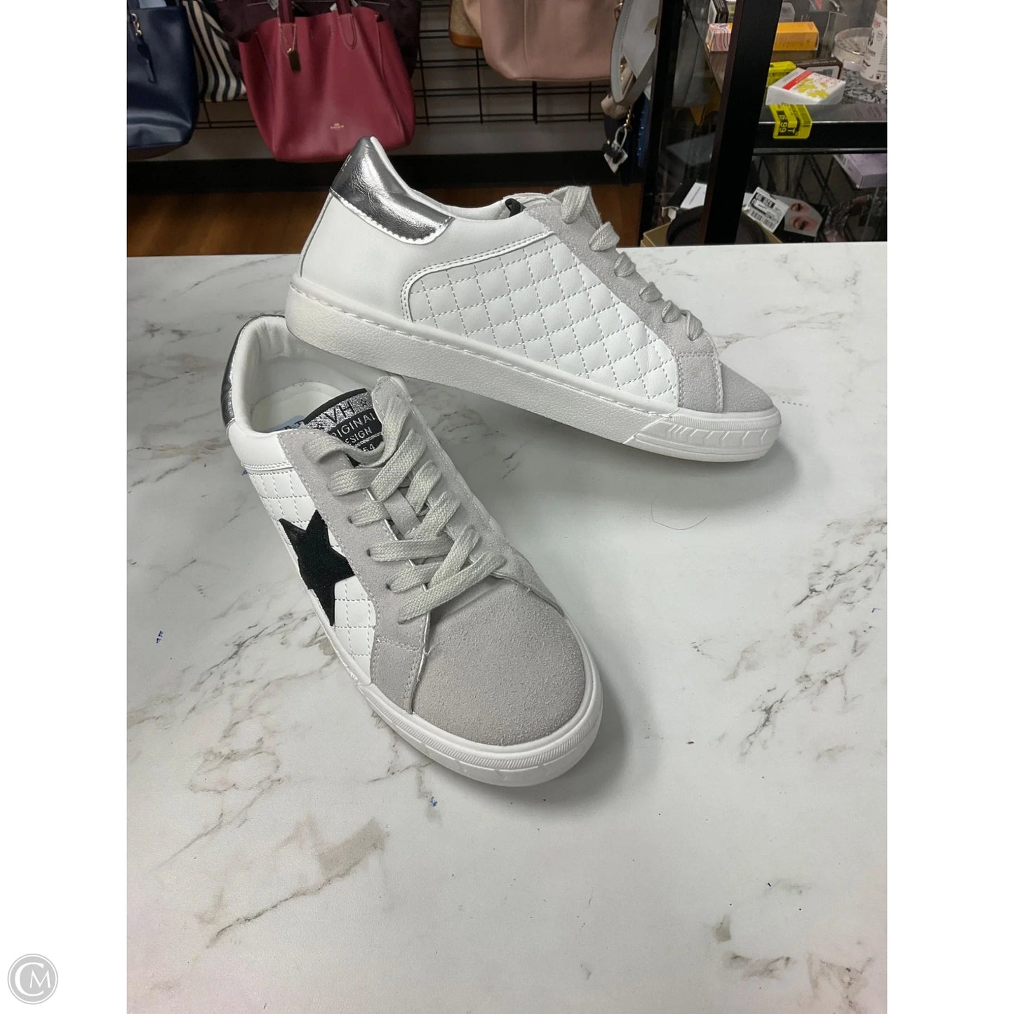 Shoes Sneakers By Vintage Havana In Grey & White, Size: 7.5