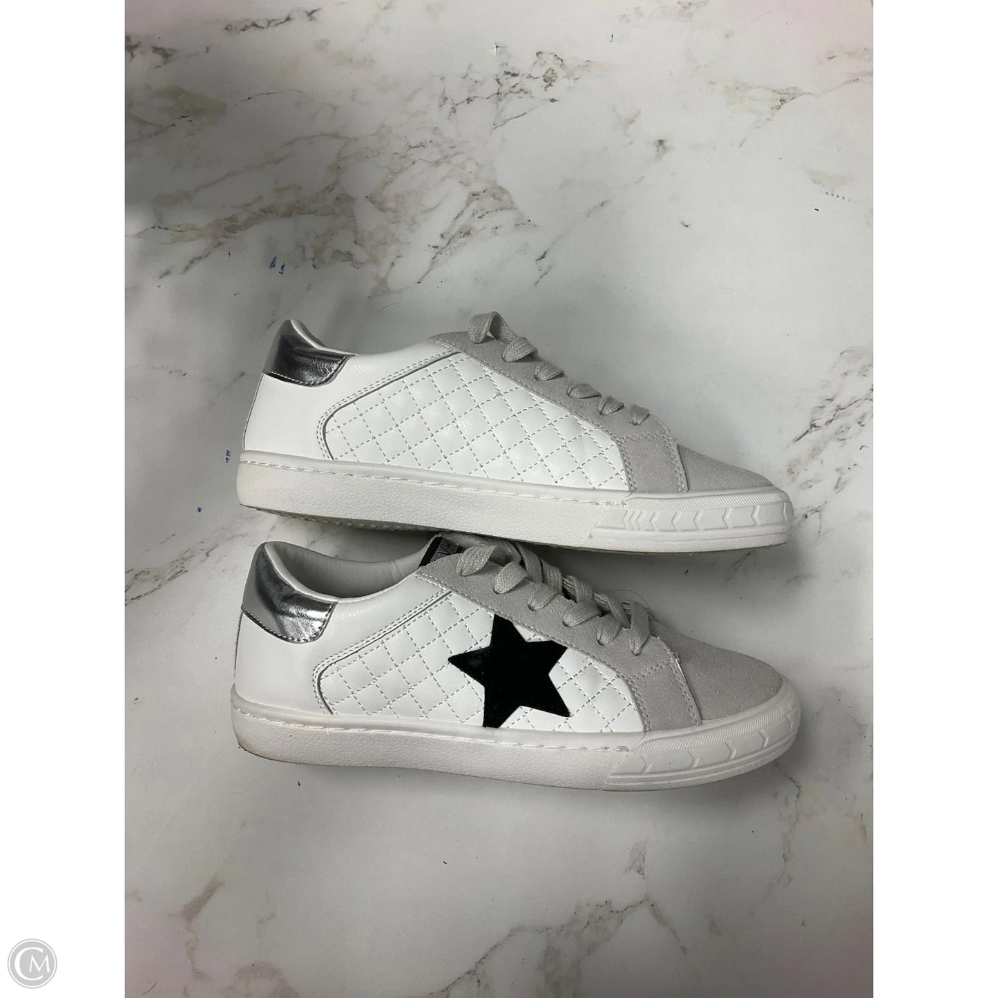 Shoes Sneakers By Vintage Havana In Grey & White, Size: 7.5