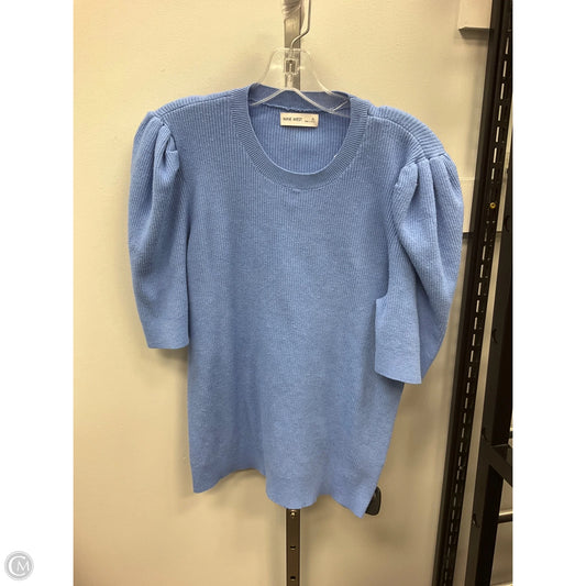 Sweater Short Sleeve By Nine West In Blue, Size: Xl