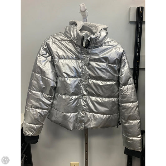 Coat Puffer & Quilted By Offline By Aerie In Silver, Size: M