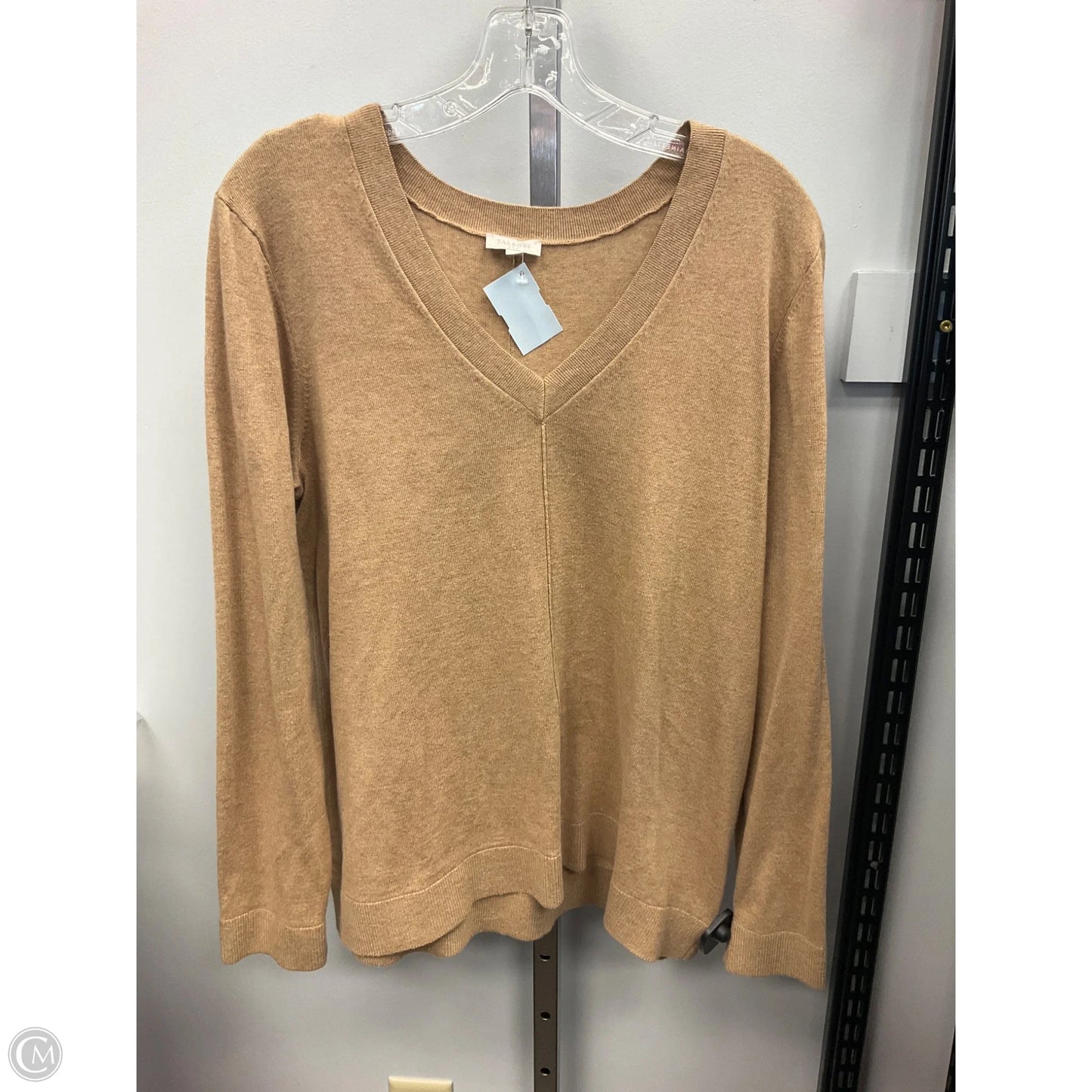 Top Long Sleeve By Talbots In Tan, Size: L