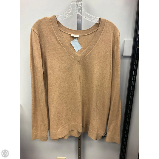 Top Long Sleeve By Talbots In Tan, Size: L