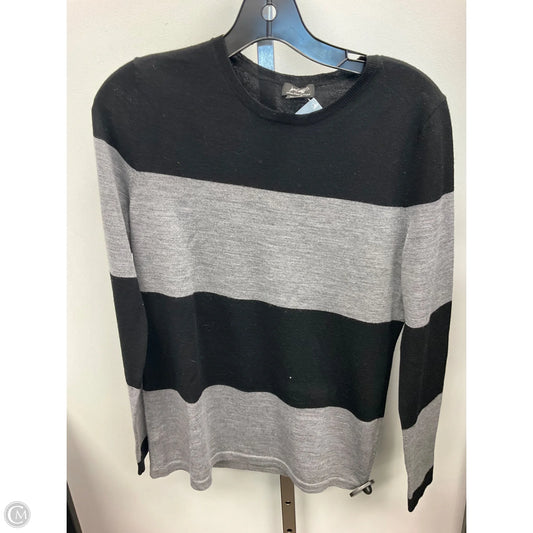 Top Long Sleeve By Lord And Taylor In Black & Grey, Size: M