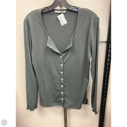 Top Long Sleeve By Clothes Mentor In Grey, Size: Xl