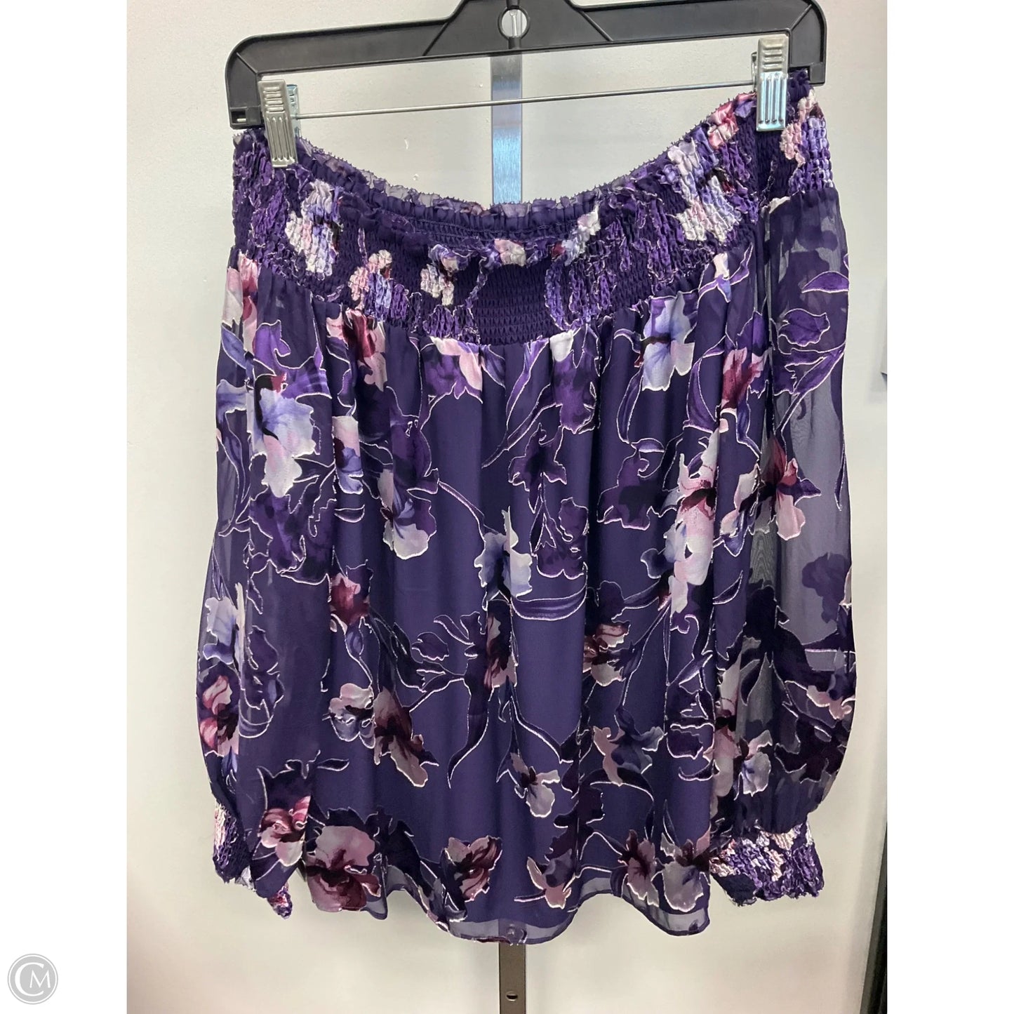 Top Long Sleeve By White House Black Market In Purple, Size: S