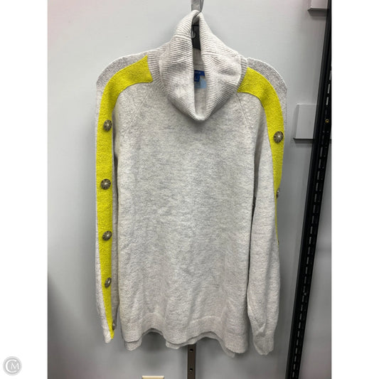 Sweater By Apt 9 In Grey & Yellow, Size: L