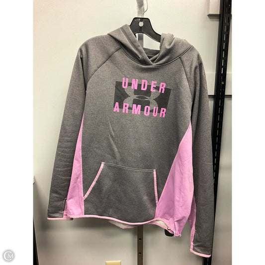 Sweatshirt Hoodie By Under Armour In Grey, Size: Xl